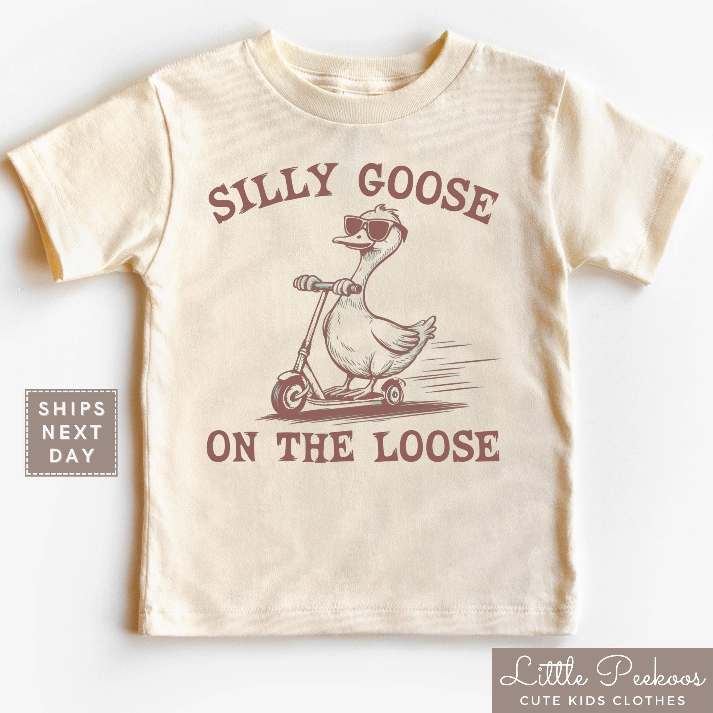 Silly Goose Toddler Shirt - Vintage Tee For Kids
