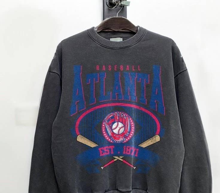 Atlanta Braves Est 1871 Vintage Crewneck - Retro Baseball