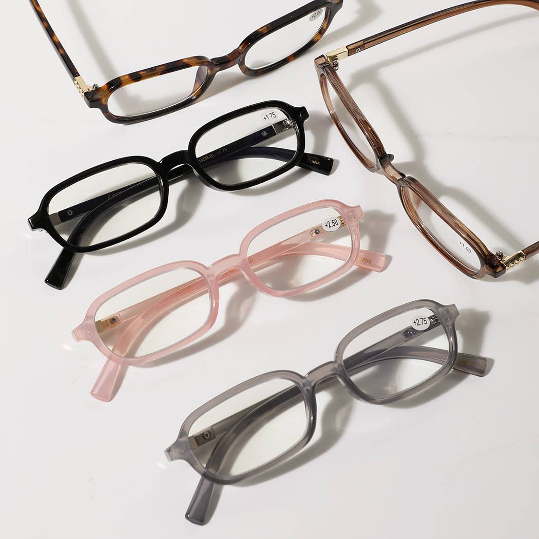 Slim Rectangle Frame Blue Light Reading Glasses