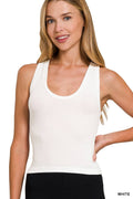 .SI-27165 Ribbed Seamless Crop Tank