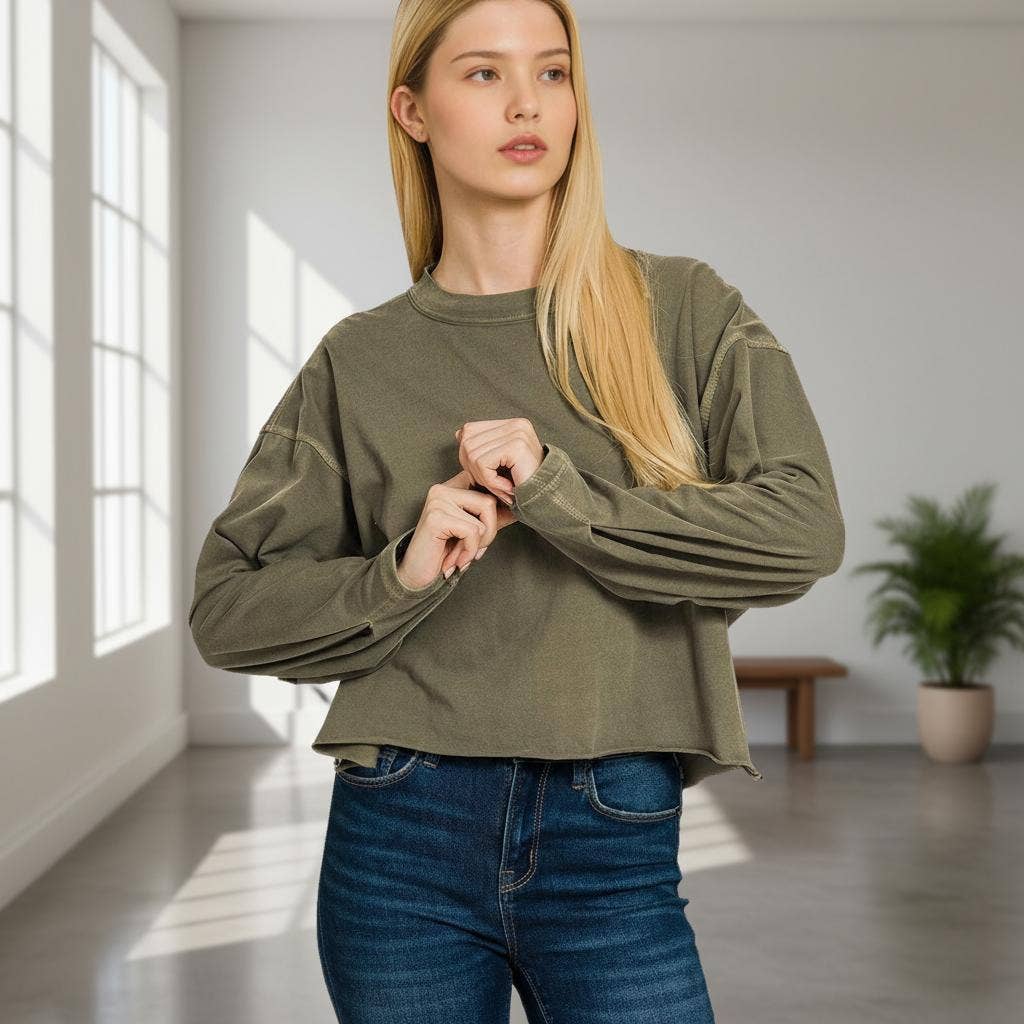 1114 Pigment Dye & Enzyme Washing Oversized Tee SI-27147