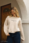 I Love You A Latte Mid Cropped Graphic Sweatshirt