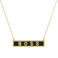 Gold-Dipped Boss Pendant Necklace