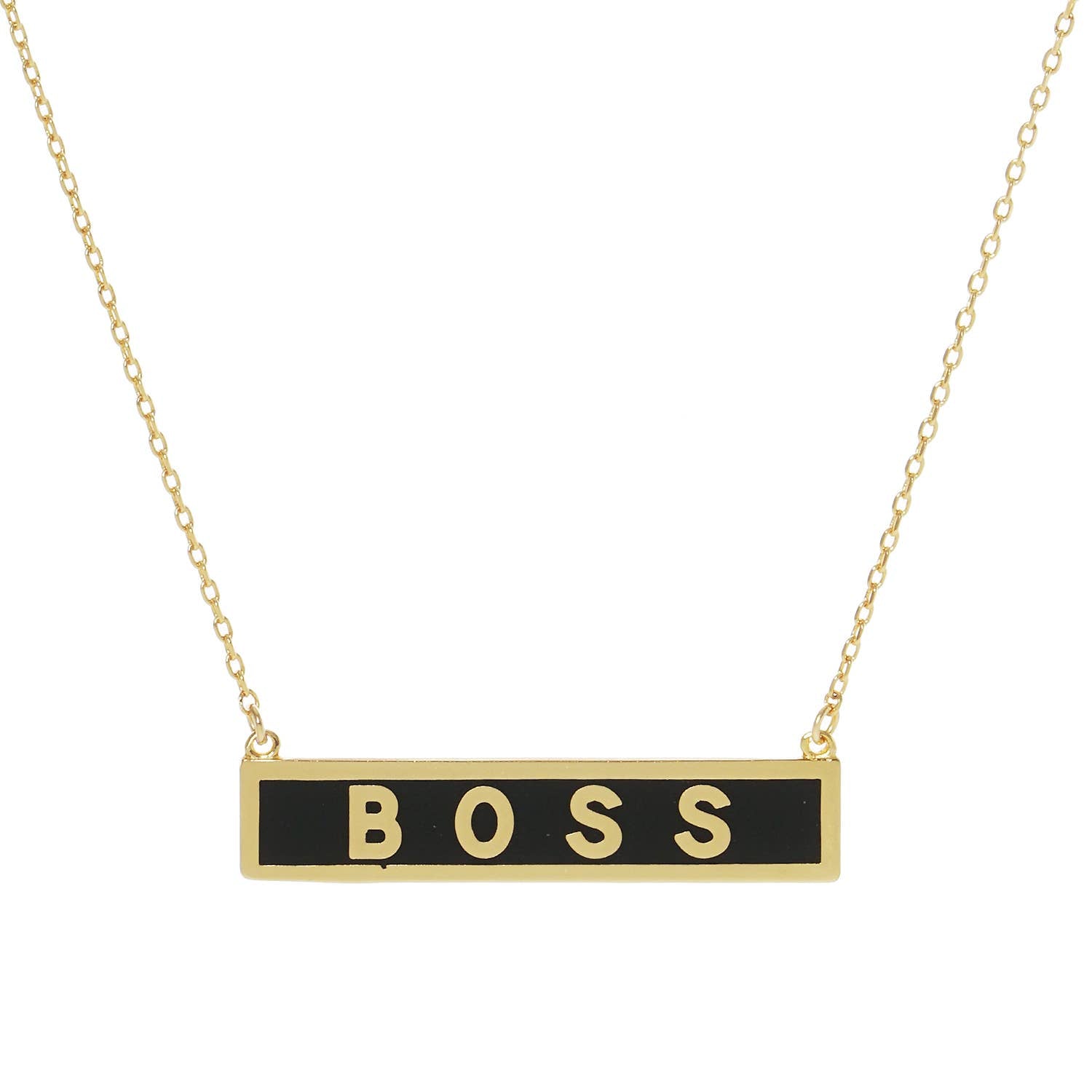 Gold-Dipped Boss Pendant Necklace
