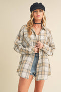 8323DN Laura Plaid Washed Flannel Shirt 6