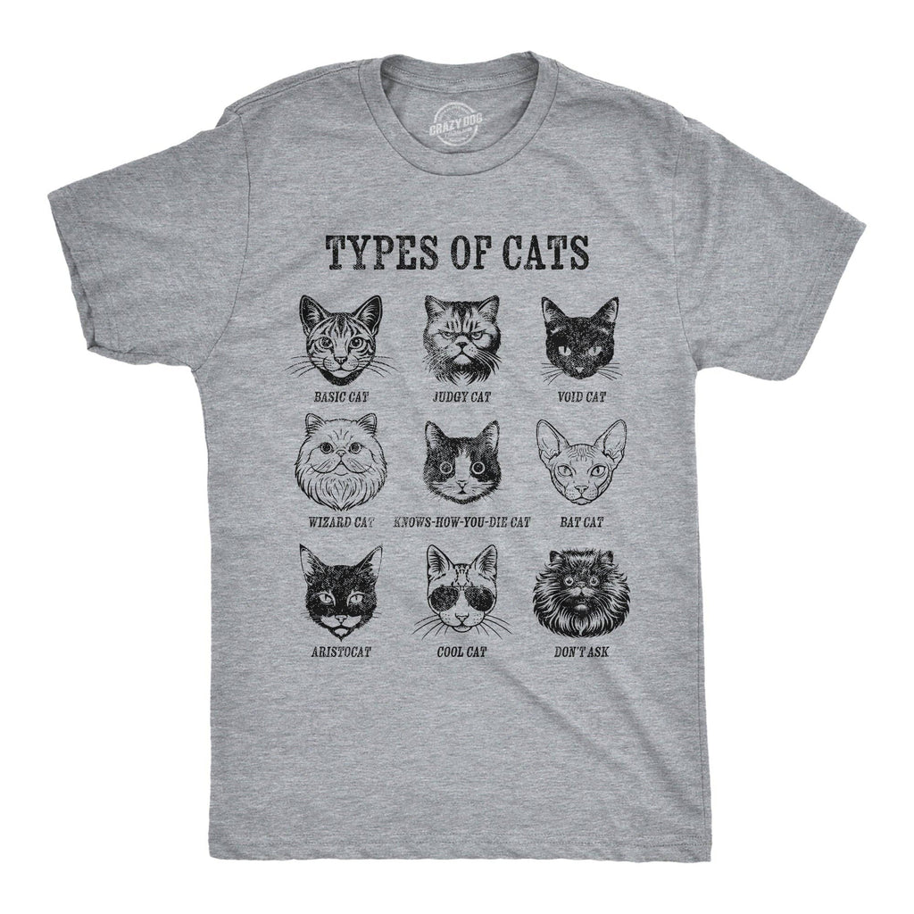 Types of Cat List Men's T Shirt Unisex