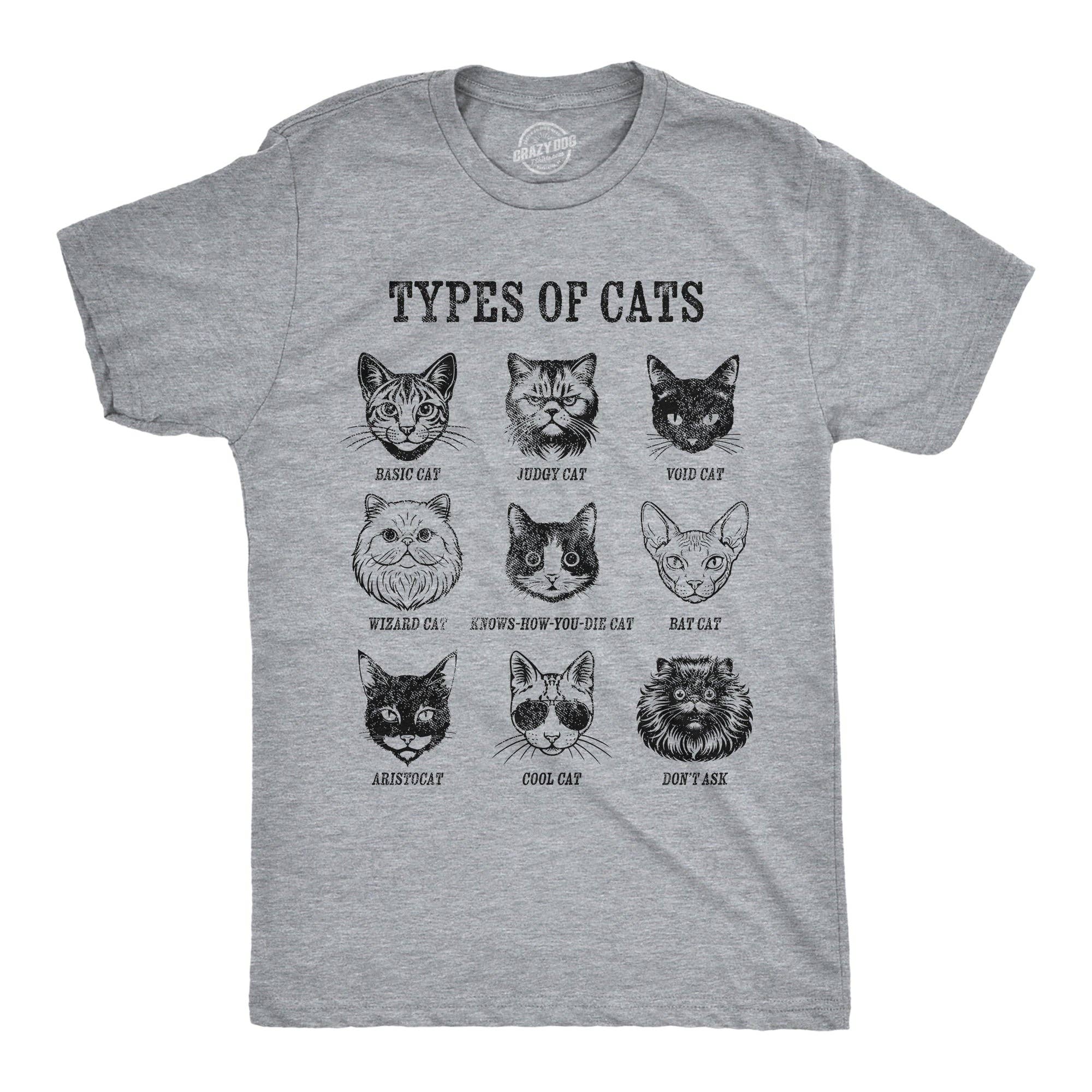 Types of Cat List Men's T Shirt