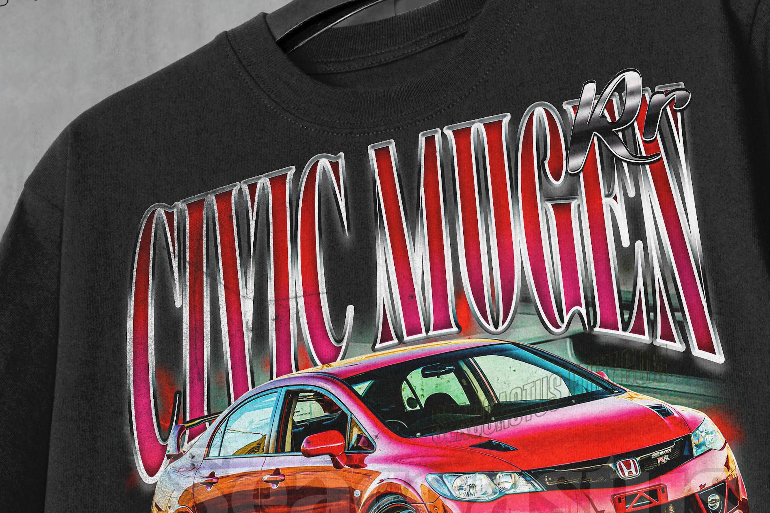 Civic Type R Mugen Rr Jdm Vintage T-Shirt Retro 90's Graphic