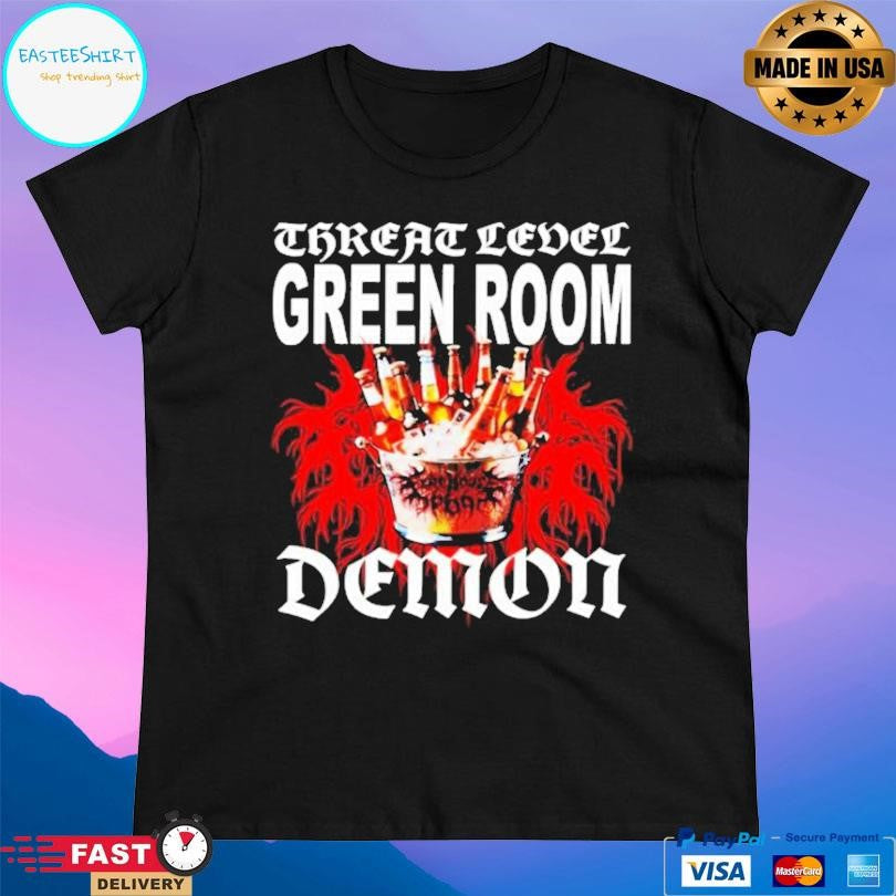 Firehouse 666 Threat Level Green Room Demon Shirt Unisex