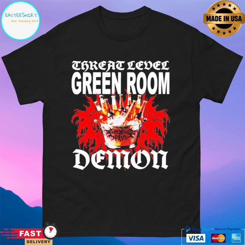 Firehouse 666 Threat Level Green Room Demon Shirt Unisex