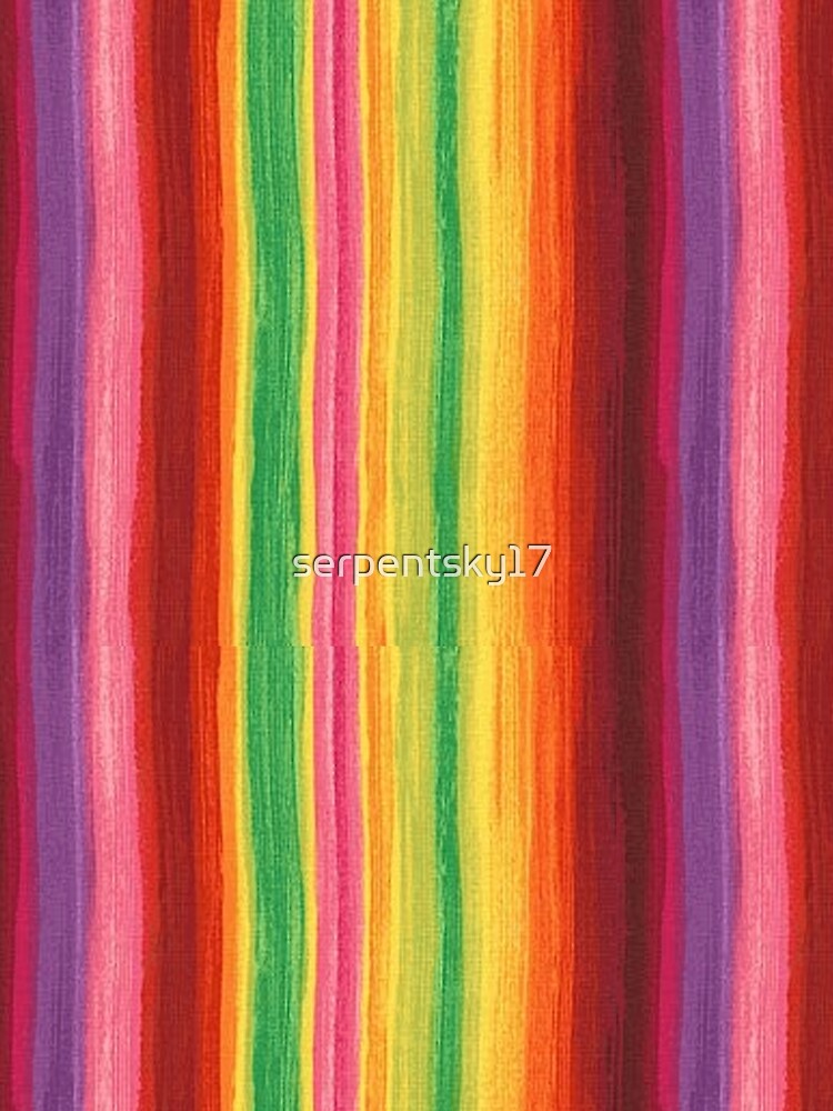 All-Over Abstract Rainbow Line Print by SerpentSkyArts