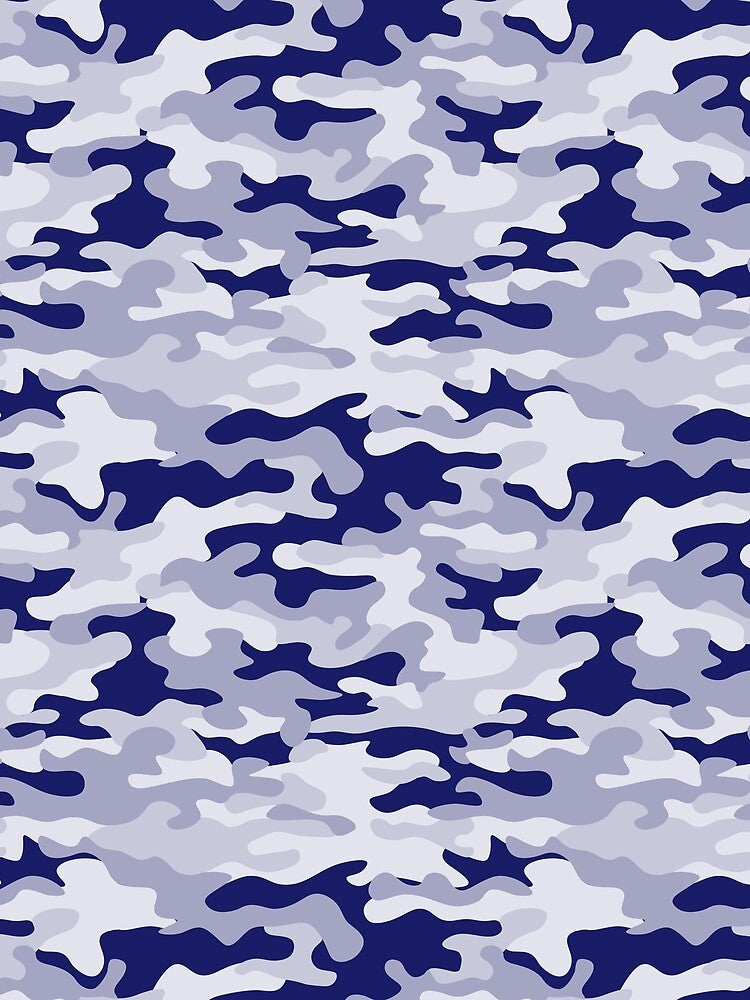 Camo Camouflage Blue All Over by Feeling Artsy