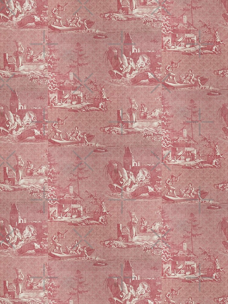 Toile de Jouy 18th Century French Print: Swiss Scenes 1813 by Zandria Kajewski
