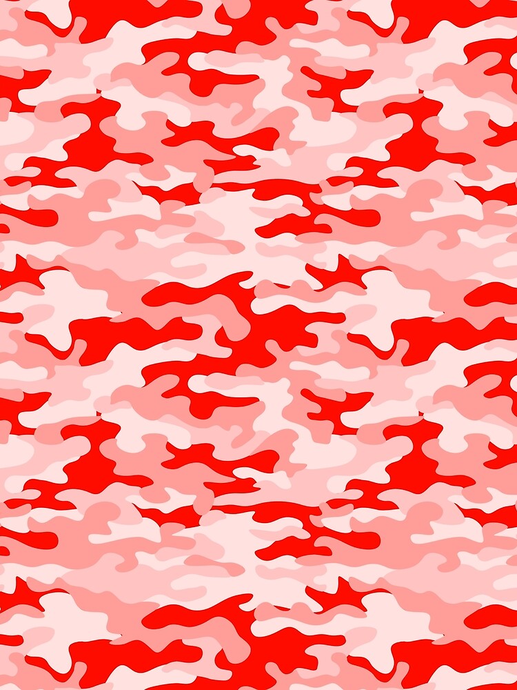 Camo Camouflage Red All Over by Feeling Artsy
