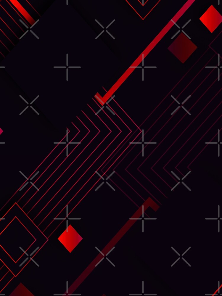 red black geometric by haroulita Unisex