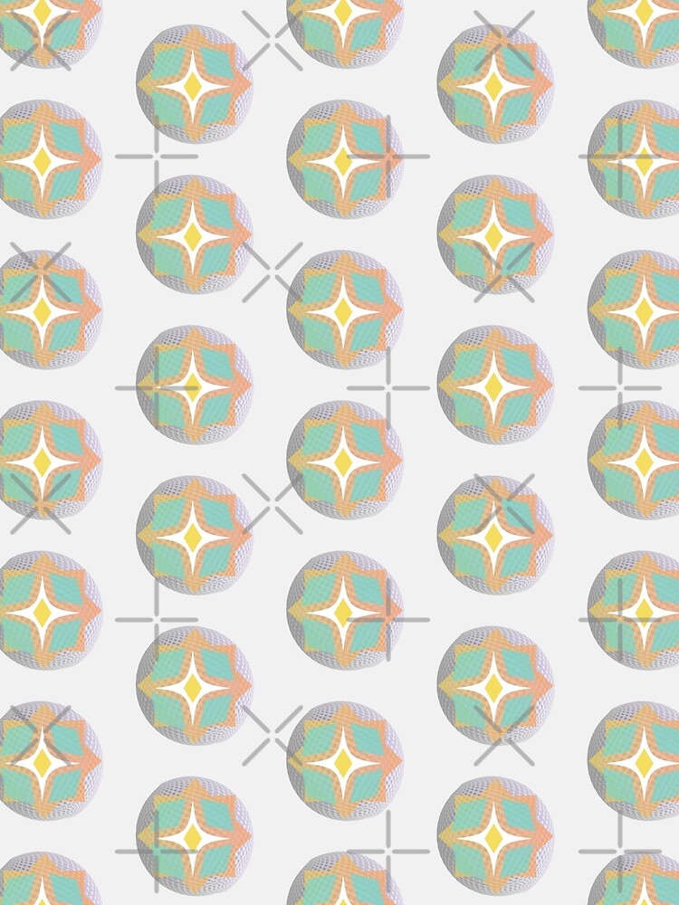 3D Polka Grey Orange Blue by Art Shimmers