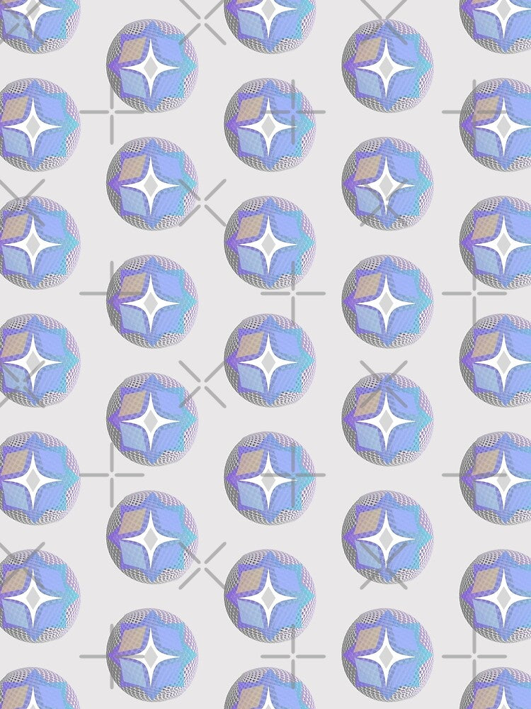 3D Polka Aesthetic Blue by Art Shimmers