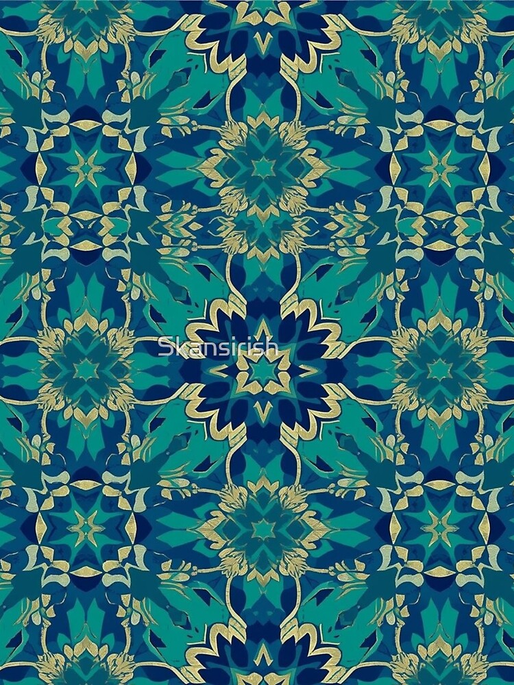 "Artistic Moroccan Zellij Pattern – Colorful Front Print T-shirt" by Skansirish ⭐⭐⭐⭐⭐