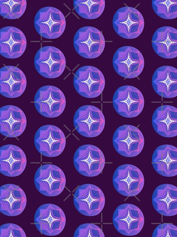 3D Polka Deep Blue Violet by Art Shimmers