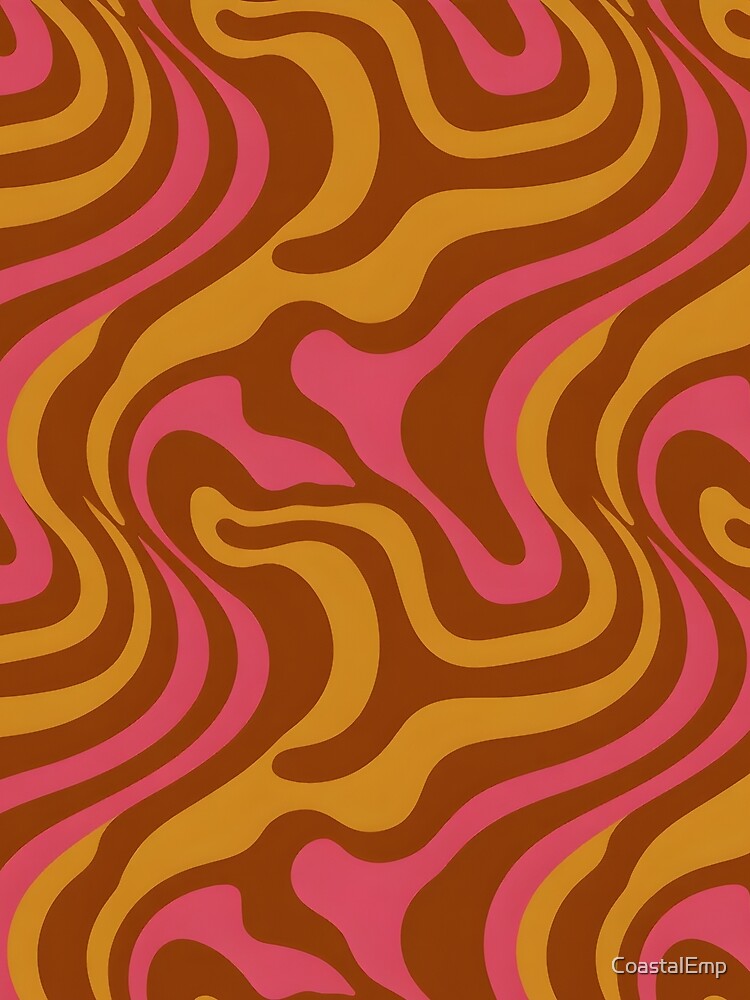 Groovy Psychedelic Swirl Pattern – Retro 70s Vibes by CoastalEmp