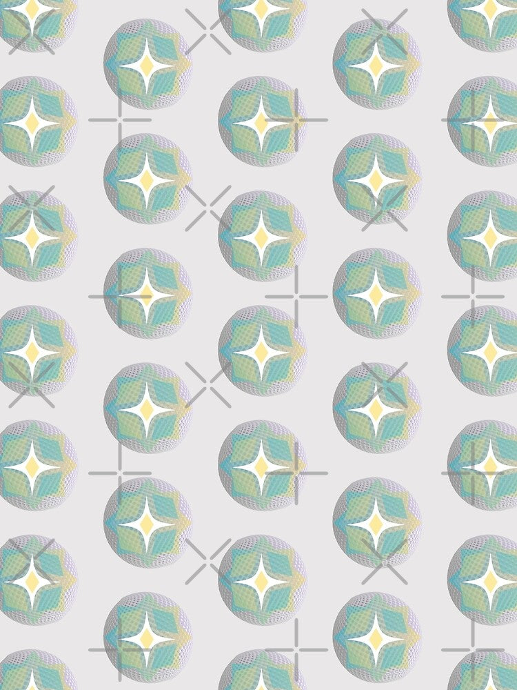3D Polka Green Grey Yellow by Art Shimmers