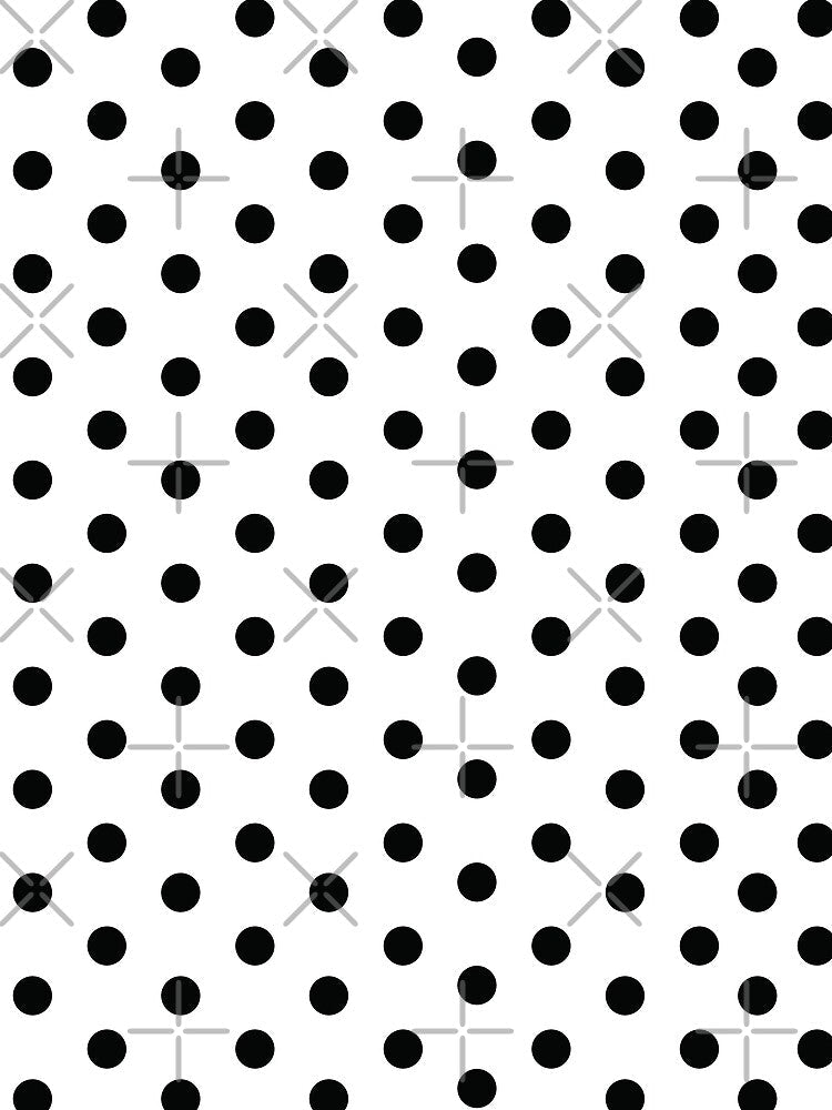 black white polka dot Basic Print by Mobile Cases Store Unisex