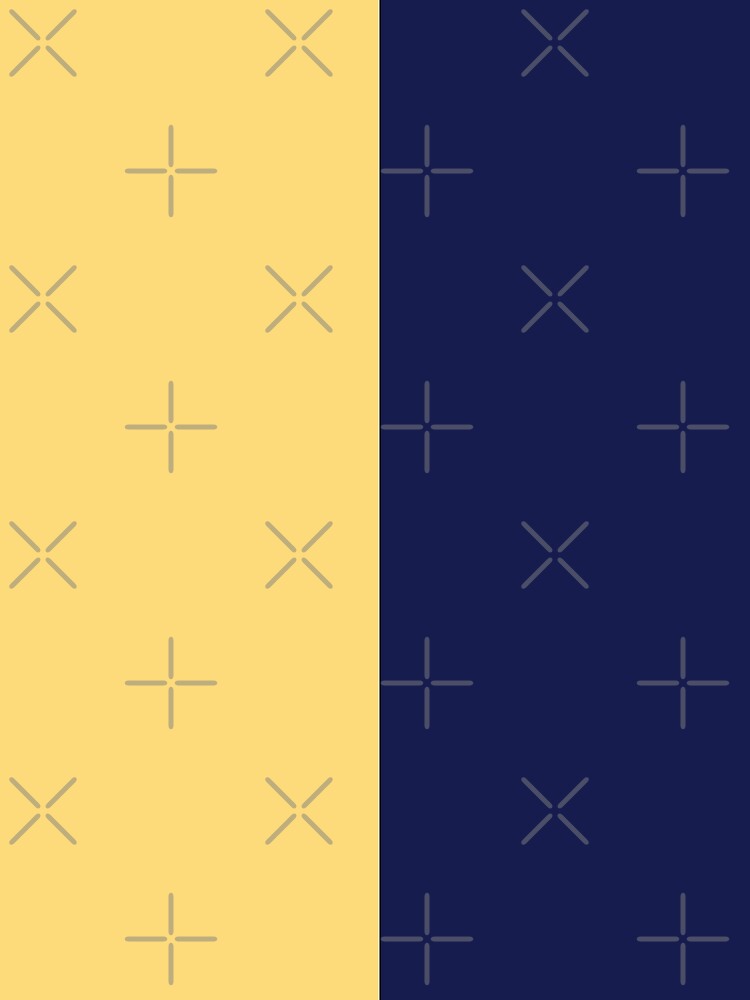 Yellow and Navy Blue Solid Color by PabloPatterns Unisex