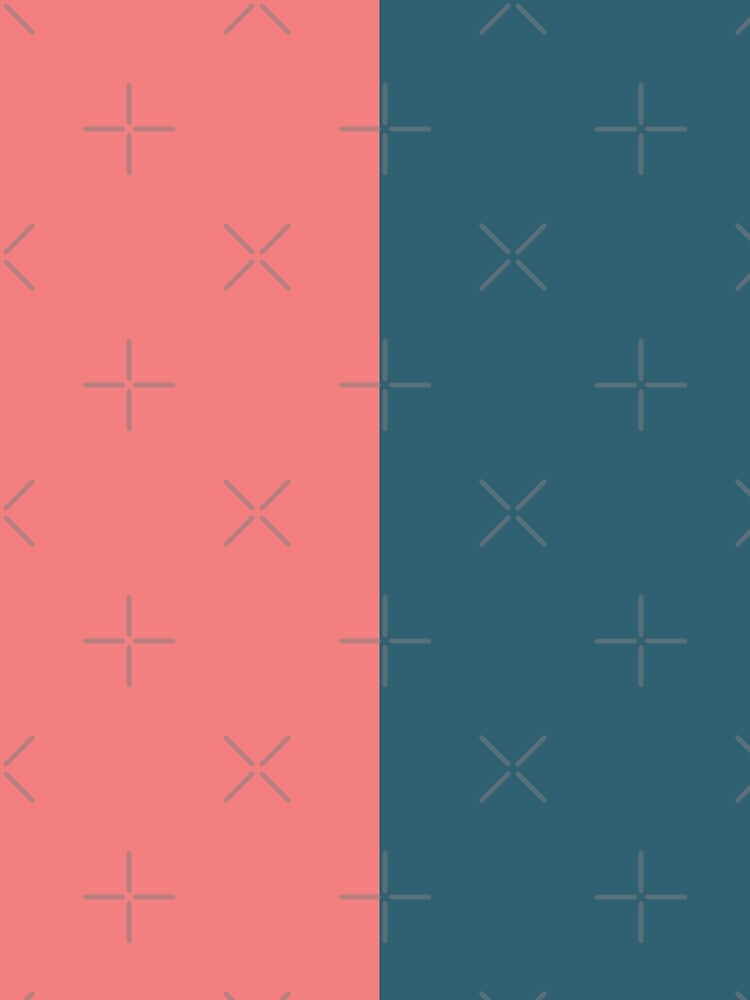 Teal and Salmon Solid Color by PabloPatterns Unisex