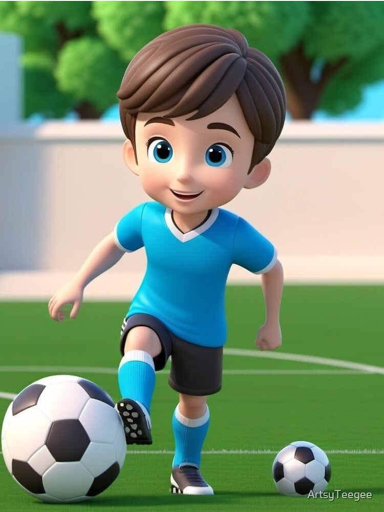 Dylan Playing Soccer by ArtsyTeegee