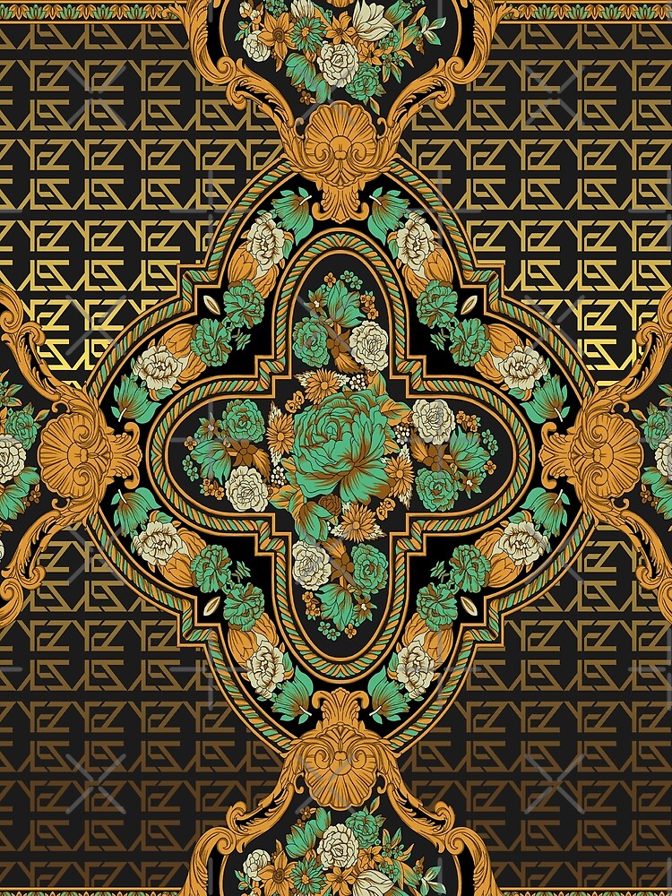 All Over Print Luxury Lush Vintage Fluorescent Ornament by yez
