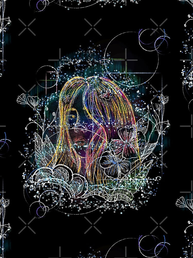 Graphics Art  woman flower with lights full color by LifeTU