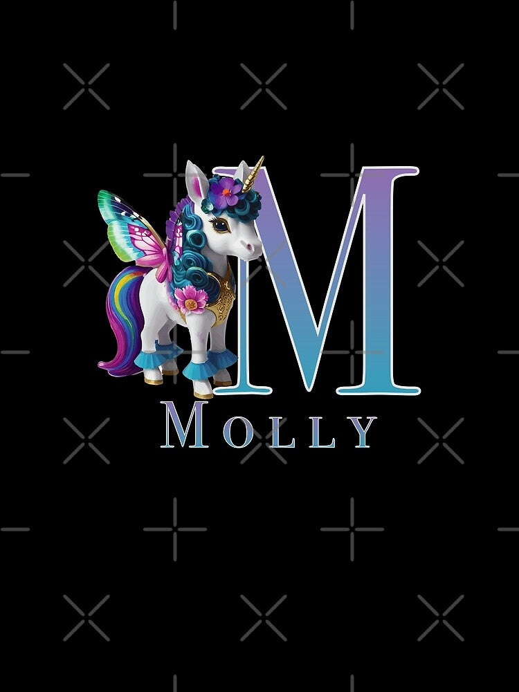 Molly name with a cute unicorn by Lubellebubble20