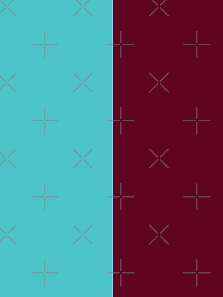 Maroon and Turquoise Solid Color by PabloPatterns Unisex
