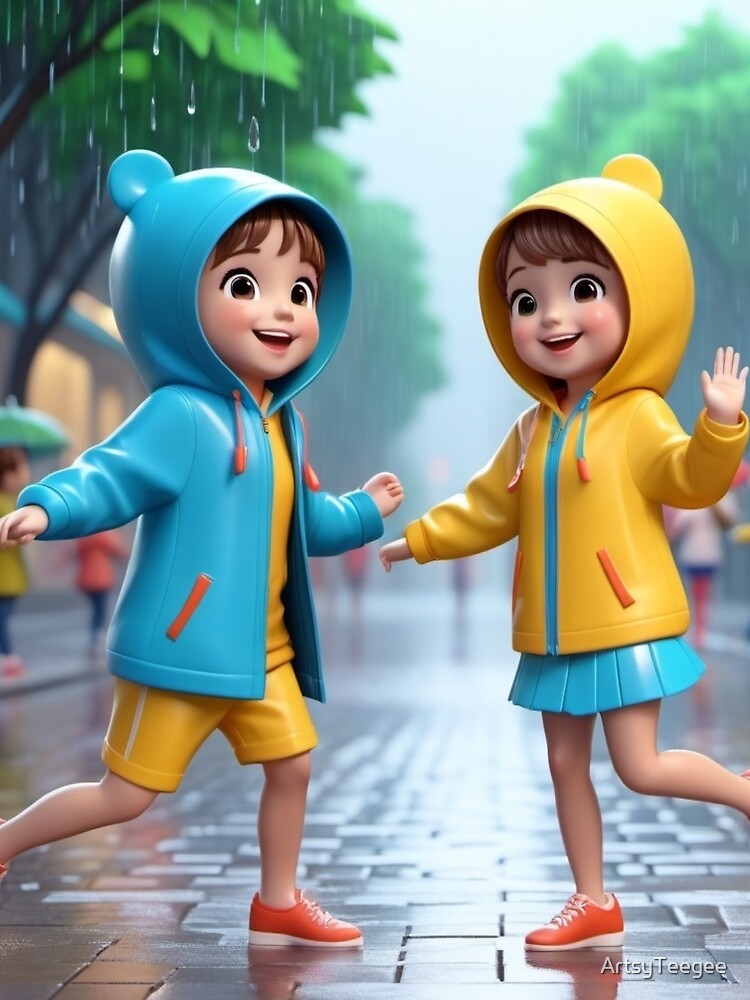 Shanae and Dylan Dancing in the Rain by ArtsyTeegee