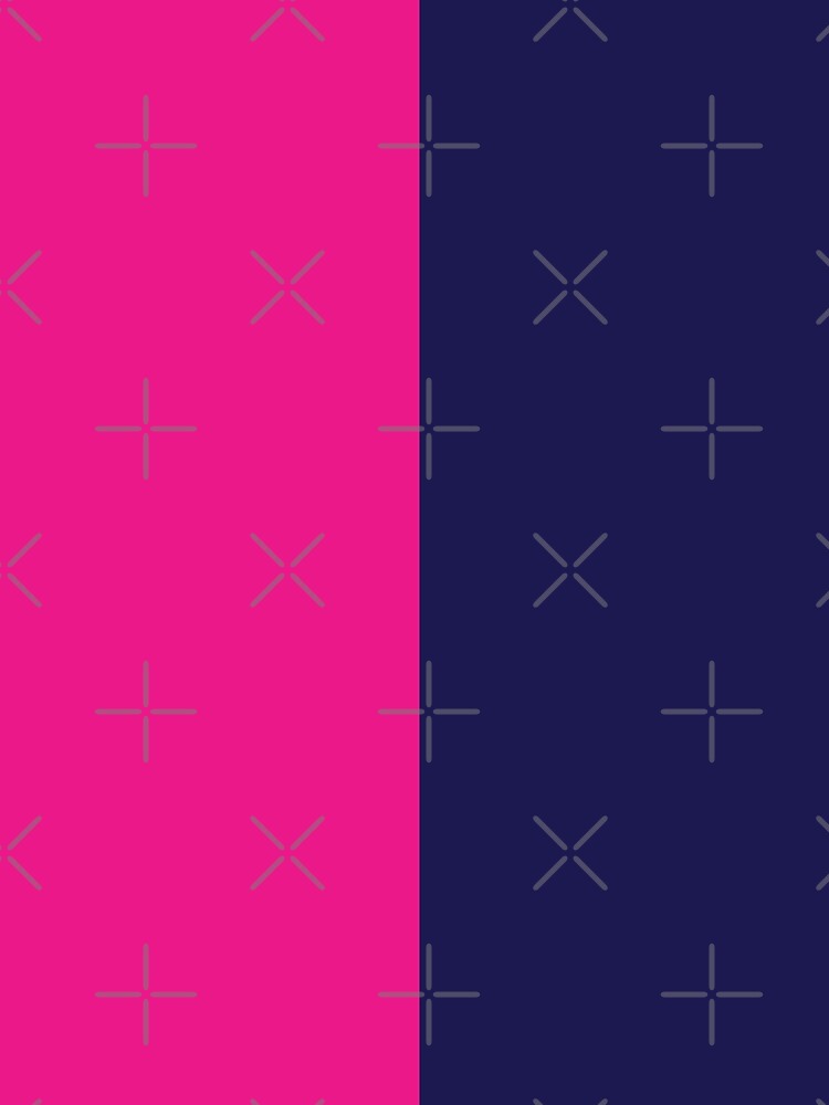 Navy Blue and Bright Pink Solid Color by PabloPatterns Unisex