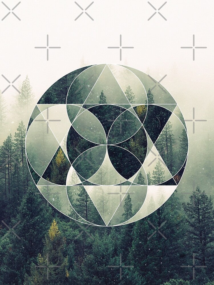 Modern Geometric Forest Print by PrintsProject Unisex