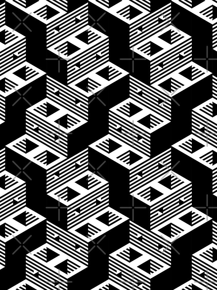 Geometric cubes pattern by Eyal Carmi