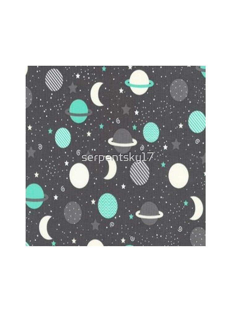 Cute Stars, Moons, and Planet Pattern by SerpentSkyArts