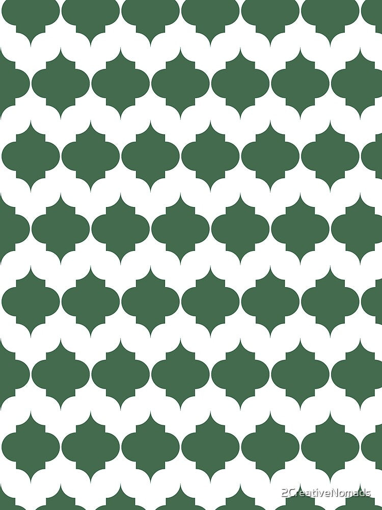 Dark Green Quatrefoil Pattern by 2CreativeNomads