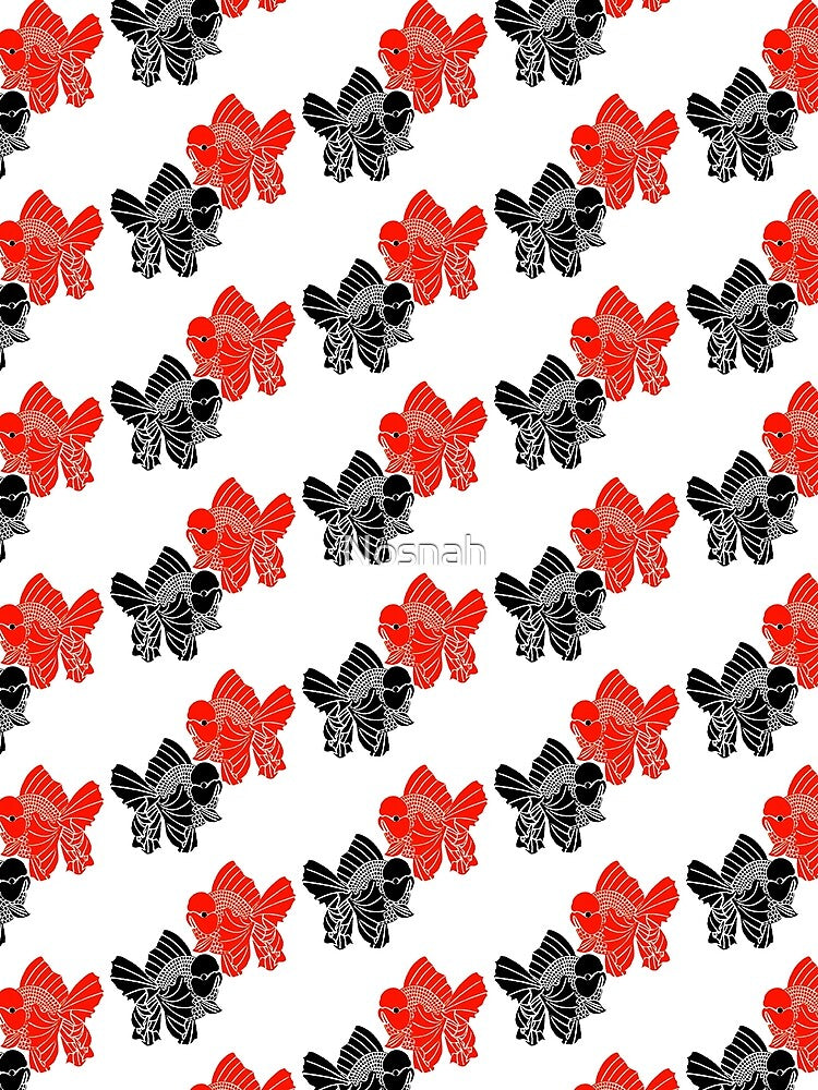 Oranda Goldfish Full Red Full Black logo 2 by Nosnah
