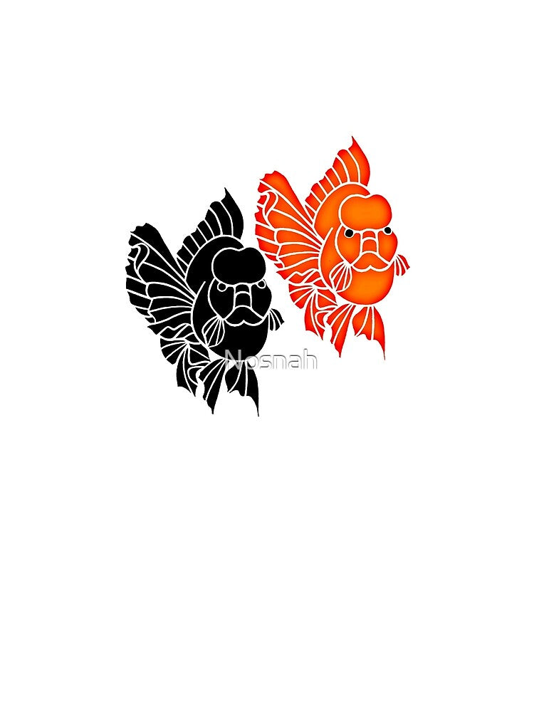 Oranda Full Red and Full Black Goldfish Logo 0328 by Nosnah