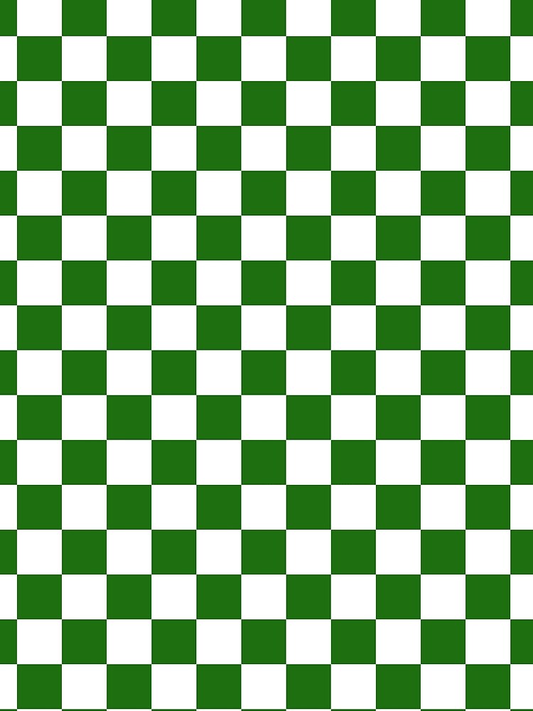 Green and Transparent Square Chessboard or Checker Board Grid Pattern by RKA-Products