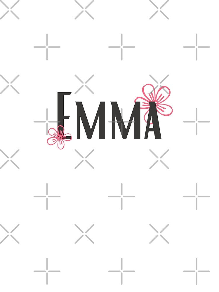 EMMA Name with flowers by Rocky Designs Unisex