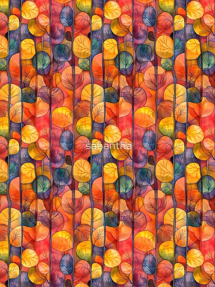 Folinda - Brightly colored autumn pattern (2/4) by sabantha