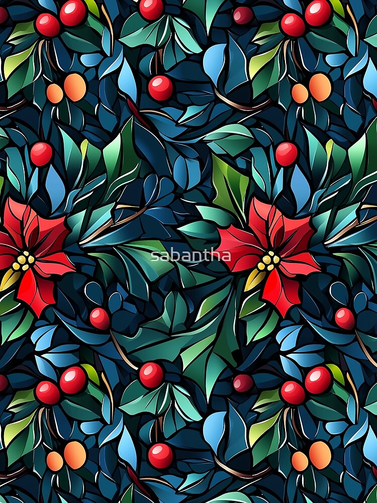 Cerantha - Stained glass Christmas pattern (5/12) by sabantha