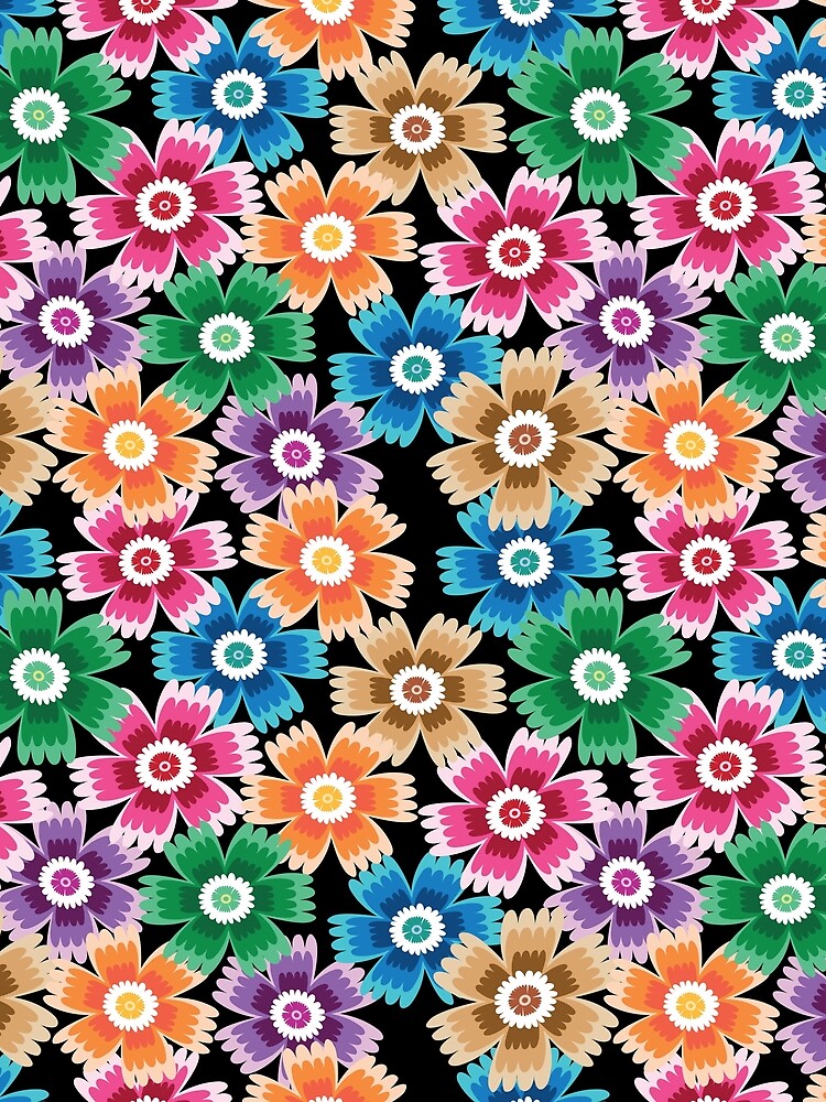 Vibrant All Over Floral Seamless Pattern by PowerAntShop