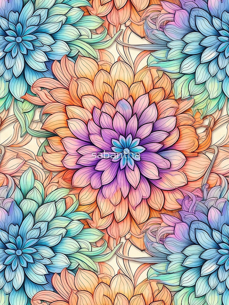 Dalantha - Floral Mandala (2/4) by sabantha