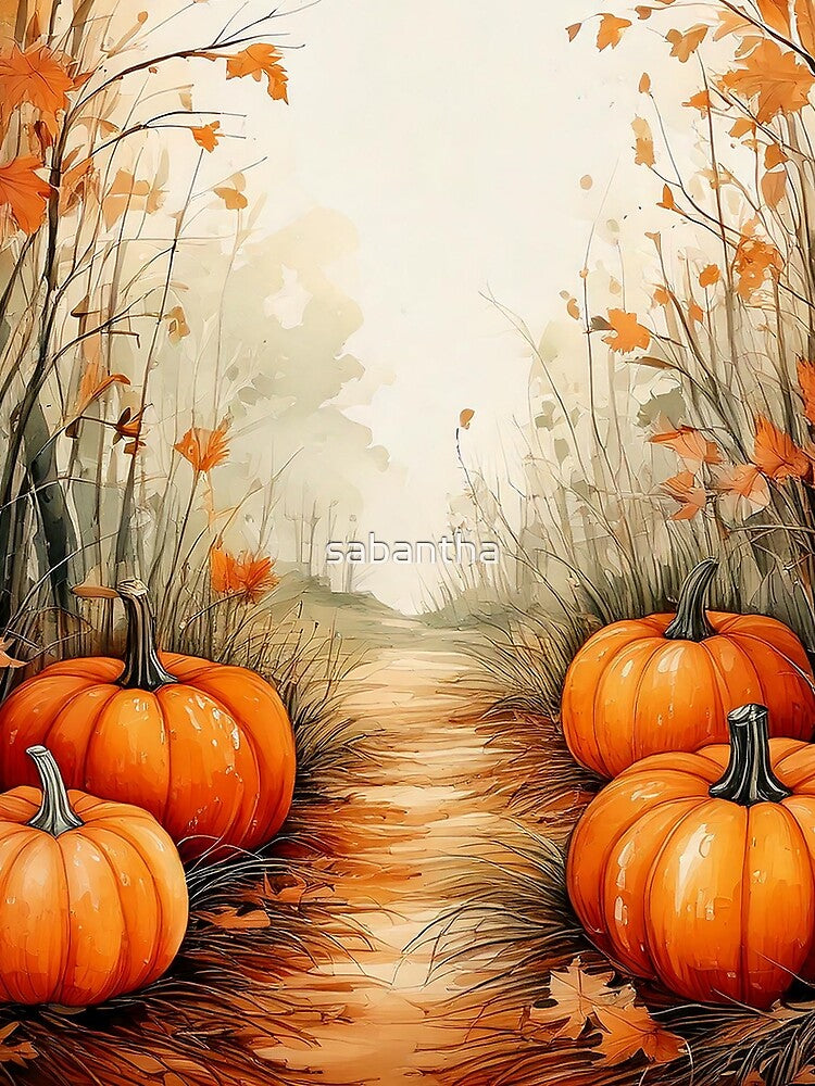 Pumpito - Pumpkin Watercolor (6/16) by sabantha