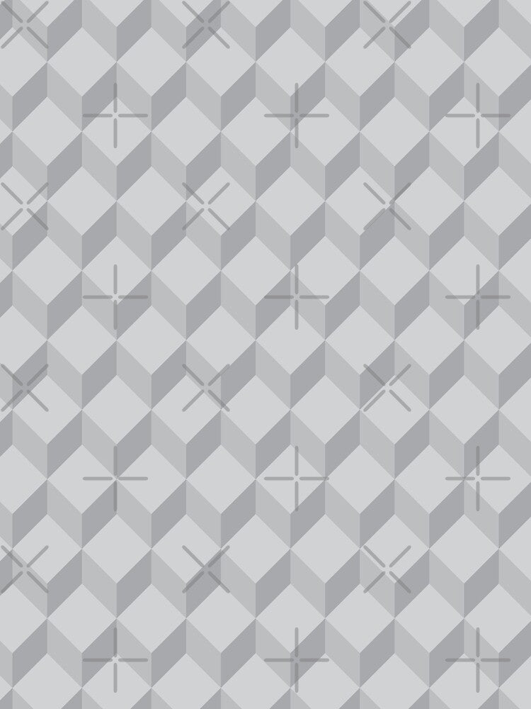 gray cube geometric 3d pattern by Asa-design