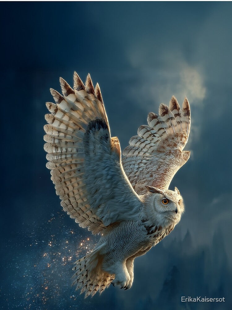Moonlight Flight Owl – Silent Night Hunter by Erika Kaisersot